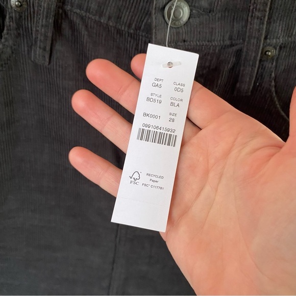 NWT J Crew Mini Skirt in Corduroy BD519 Cotton Black Pockets 28 Short Cute Retro - Picture 3 of 5